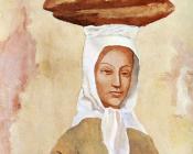 巴勃罗毕加索 - 顶着面包的女人
